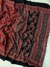 Wow Creap Silk Ajrakh Printed  Sarees Wholesale Suppliers In Mumbai